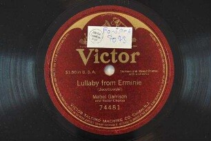 Lullaby from Erminie / (Jacobowski)
