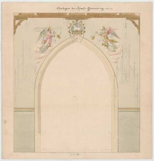 Müller, Josef Anton; Germering; Filialkirche, Restaurierung - Chorbogen (Ansicht)