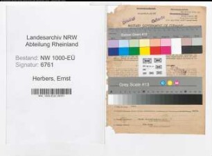 Entnazifizierung Ernst Herbers, geb. 28.06.1898 (Arbeiter)