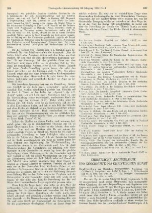 Christliche Archäologie und Geschichte der christlichen Kunst