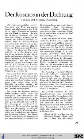 Der Kosmos in der DIchtung