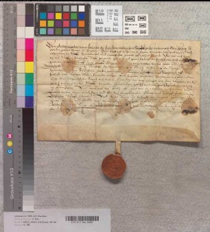 Die Äbtissin Felicitas von Eberstein bestätigt, dass sie Dekan und Kapitel der Kirche von St. Johann und Dionys mit dem Schwesterhaus und allem Zubehör, allen Freiheiten, Exemtionen und Immunitäten belehnt hat.