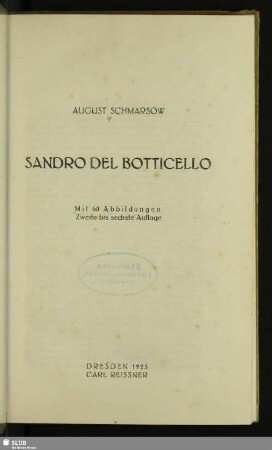 Sandro del Botticello : mit 60 Abbildungen