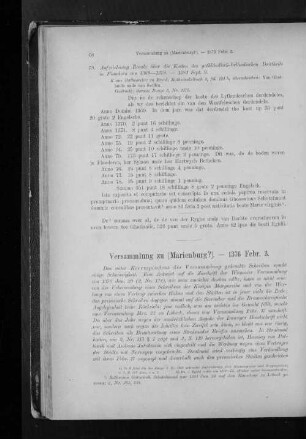 Versammlung zu [Marienburg?]. - 1376 Febr. 3.