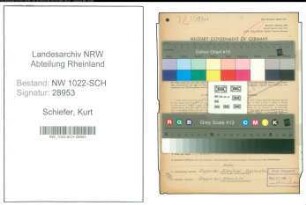 Entnazifizierung Kurt Schiefer , geb. 22.12.1915 (Dolmetscher)