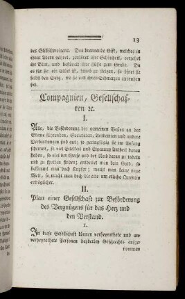 Compagnien, Gesellschaften etc.
