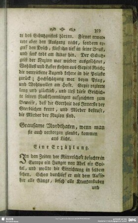 Grausame Mordthaten, wenn man sie auch verborgen glaubt, kommen ans Licht
