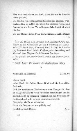 Kunsthalle zu Hamburg 21. VI. 04