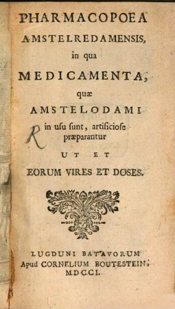 Pharmacopoea Amstelredamensis