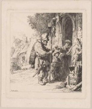 Der Rattengiftverkäufer (nach der Radierung Rembrandts von 1632)
