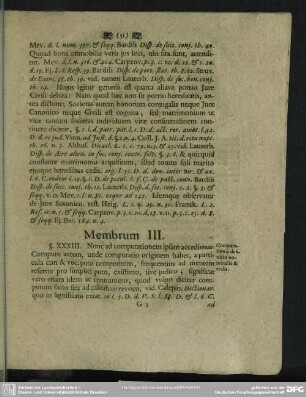 Membrum III.