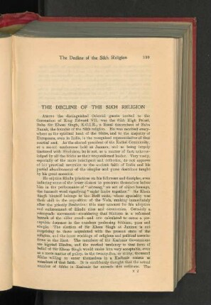 The Decline of the Sikh Religion.