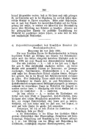 Lehrerbildungsanstalt des Deutschen Vereins für Knabenhandarbeit : [Nichtamtliches]