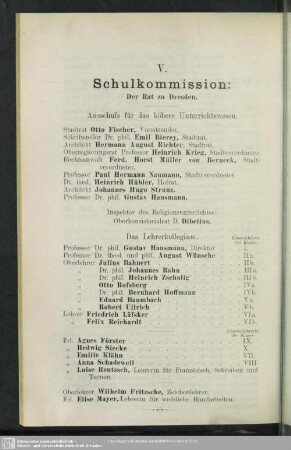 V. Schulkommission