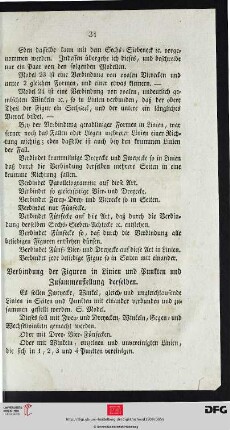 Verbindung der Figuren in Linien und Punkten und Zusammenstellung derselben