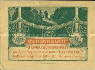 Gedenkblatt zum Leipziger Gewerkschaftsfest 1906