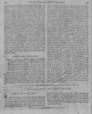 Du Châtelet, G. E. Le Tonnelier de Breteuil: Lettres inédites. ... et supplément à la correspondance de Voltaire avec le Roi de Prusse et avec différentes personnes célèbres. Paris: Lefebre 1818