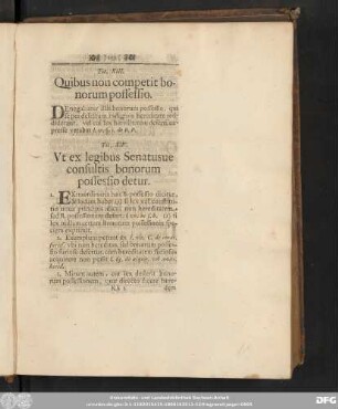 Tit. XIV. Ut ex legibus Senatusve consultis bonorum possessio detur.