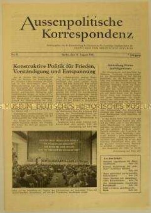 Mitteilungsblatt des Außenministeriums der DDR