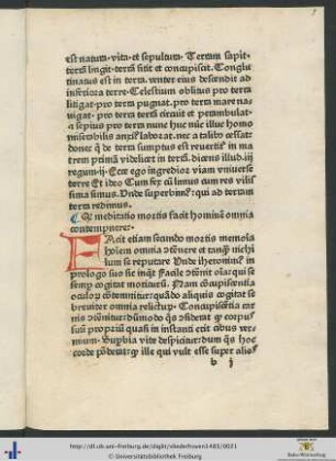 Quare meditatio mortis facit hominem omnia contempnere