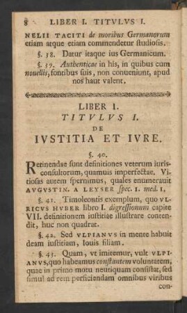 Liber I. Titulus I. De Iustitia Et Iure