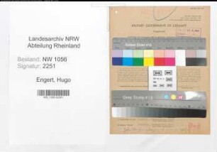 Entnazifizierung Hugo Engert , geb. 07.04.1881 ()