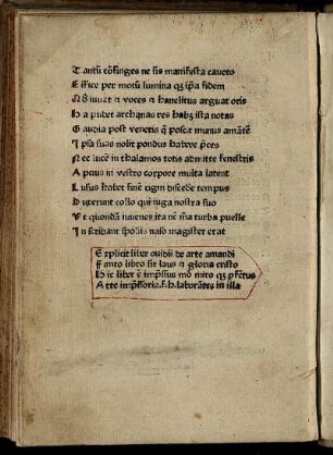Explicit liber ovidii de arte amandi [...]