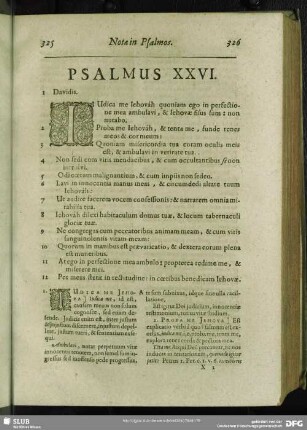 In Psalmum XXVI. Psalmus XXVI.