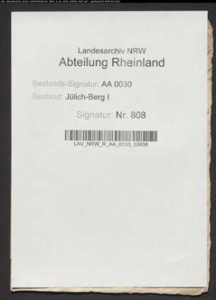 DÜREN, Paradies, Wilhelmiten
