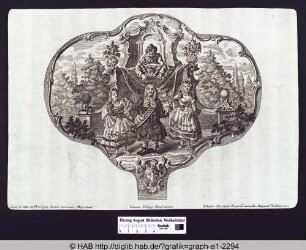 Der Gehörnte; Eine Szene im Gartentheater