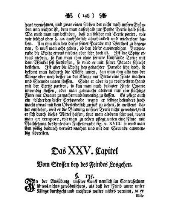 Das XXV. Capitel Vom Stossen bey des Feindes Losgehen