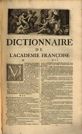 Le Grand Dictionnaire De L'Académie Françoise. 2, M - Z