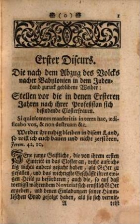 Schrifftmässige Und Sitten-Lehr-volle Discurs, 3. Vornehmlich angesehen für die Professinnen insgemein