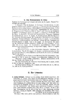 Zur Litteratur