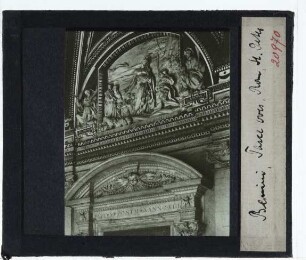 Rom, Peterskirche,Bernini, Relief Pasce Oves Meas (Supraporte, Vorhalle der Peterskirche)