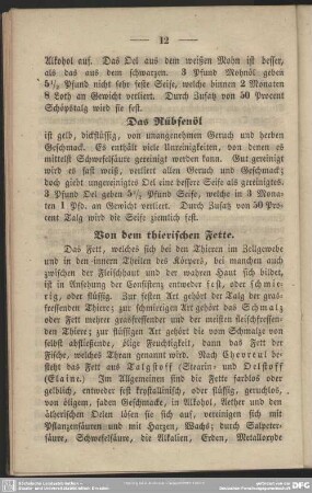 Von dem thierischen Fette