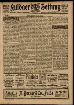 Zweite Ausgabe vom Dienstag, den 20. Oktober 1903.