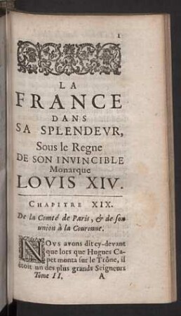 Chapitre XIX. De la Comté de Paris ...