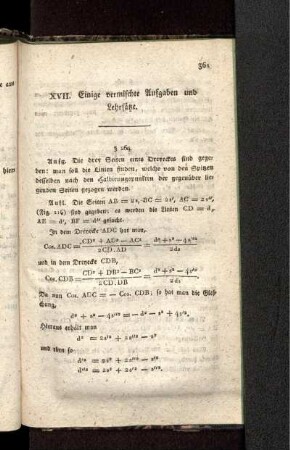 XVII. Einige vermischte Aufgaben und Lehrsätze.