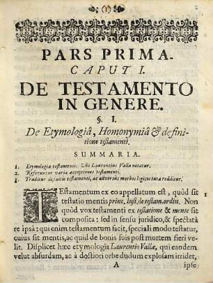[De Testamento In Genere]