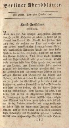 8tes Blatt. Den 9ten October 1810.