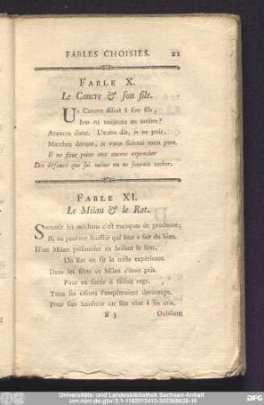 Fable X. Le Cancre & son fils.