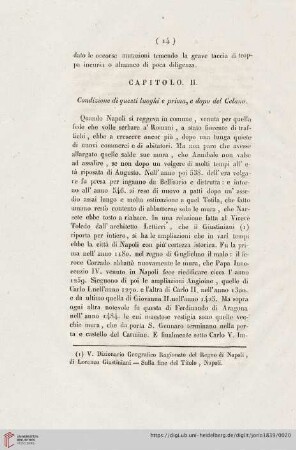 Capitolo II: Condizione di questi luoghi e prima, e dopo del Celano