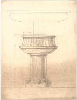 Fischer, Theodor; Studienarbeiten - Brunnen (Ansicht)