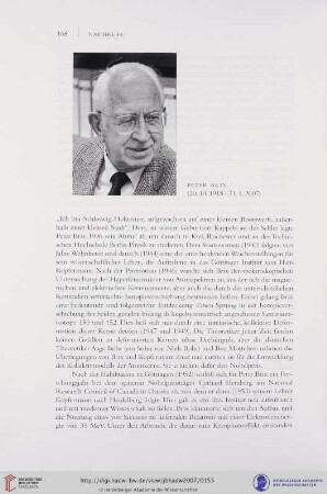 Peter Brix (20.10.1918-21.1.2007)