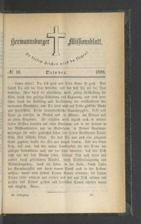 N° 10. October. 1898