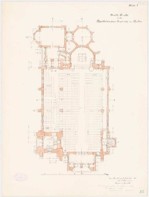 Immanuelkirche, Berlin: Grundriss 1:100