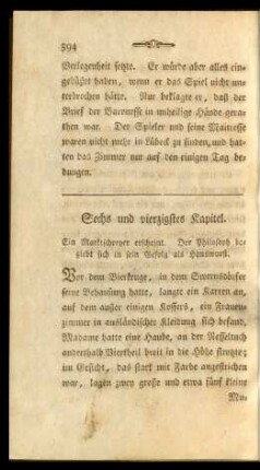 Sechs und vierzigstes Kapitel. Ein Marktschreyer erscheint. Der Philosoph begiebt sich in sein Gefolg als Hanswurst.