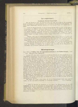 Correspondenz.