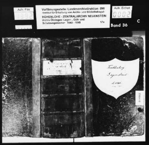 Lager- und Gültbuch über Forchtenberg.